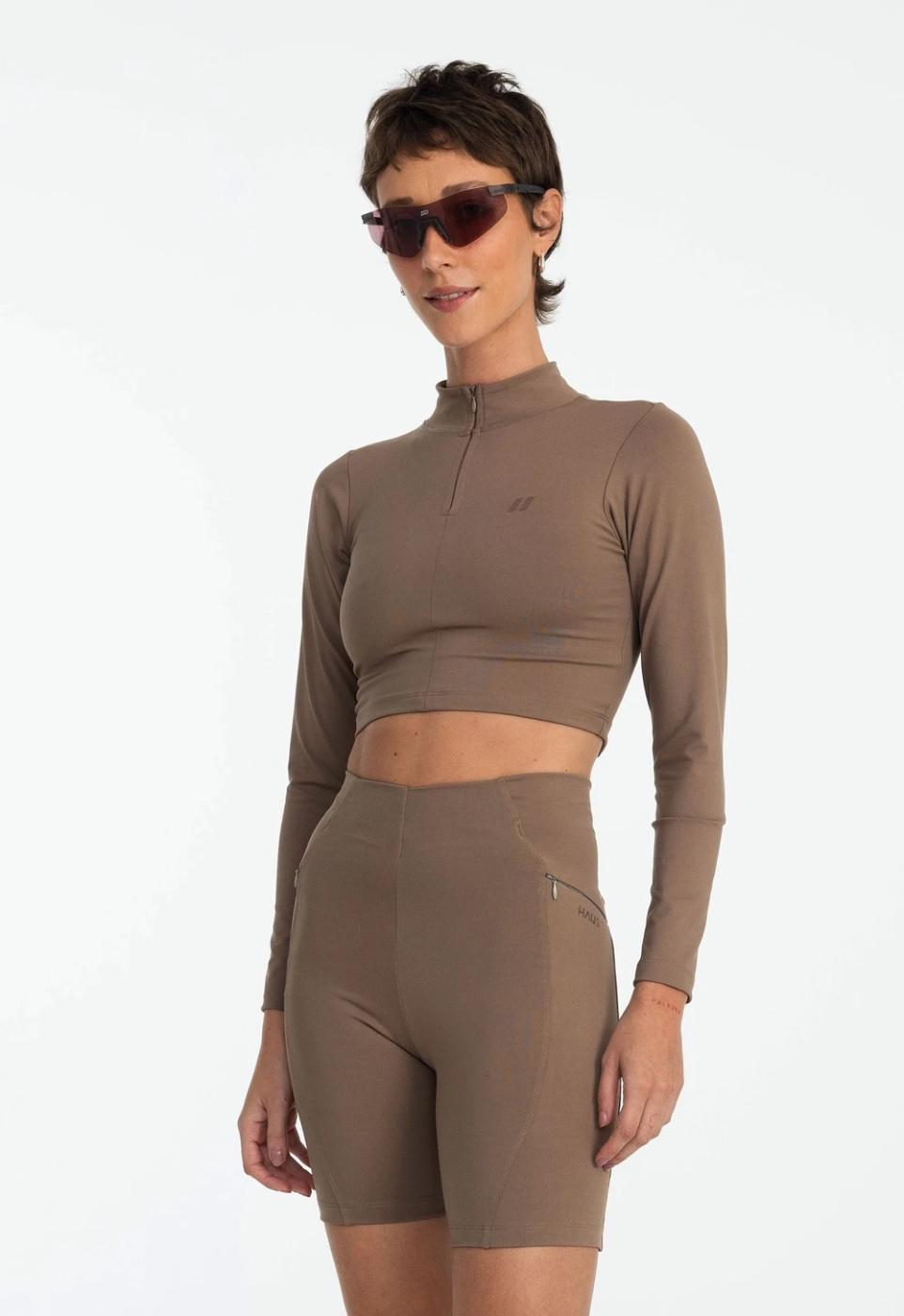 Cropped Manga Longa Feminino 