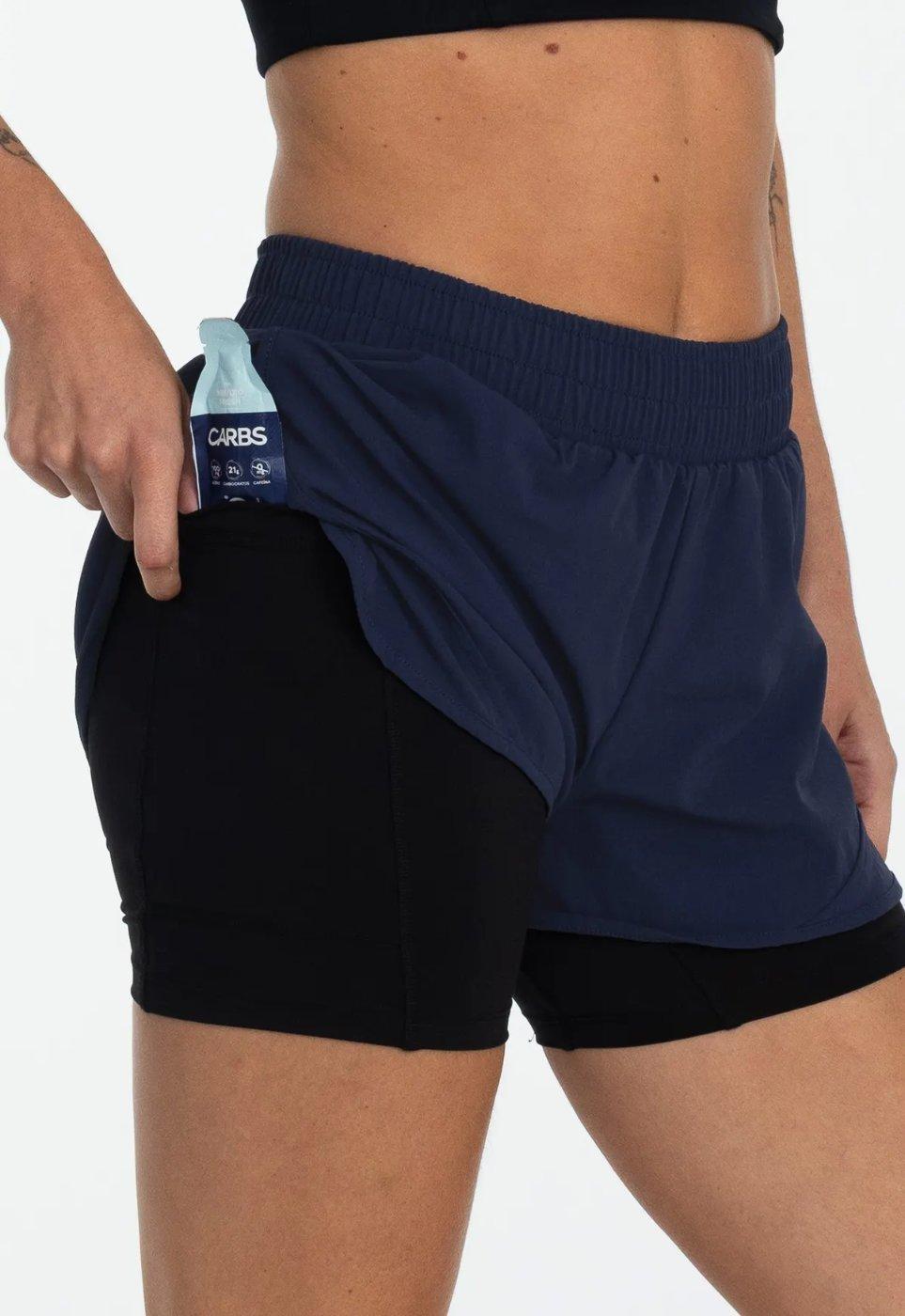 SHORT DUPLO FEMININO RECORTE LATERAL TRACE